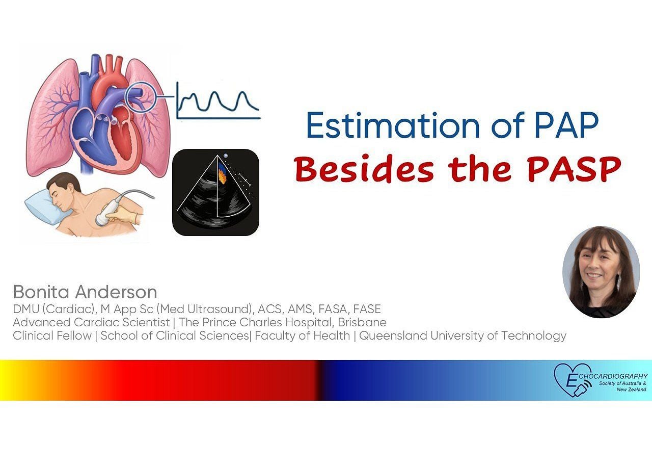 Estimation of PAP besides the PASP: Focus on PR