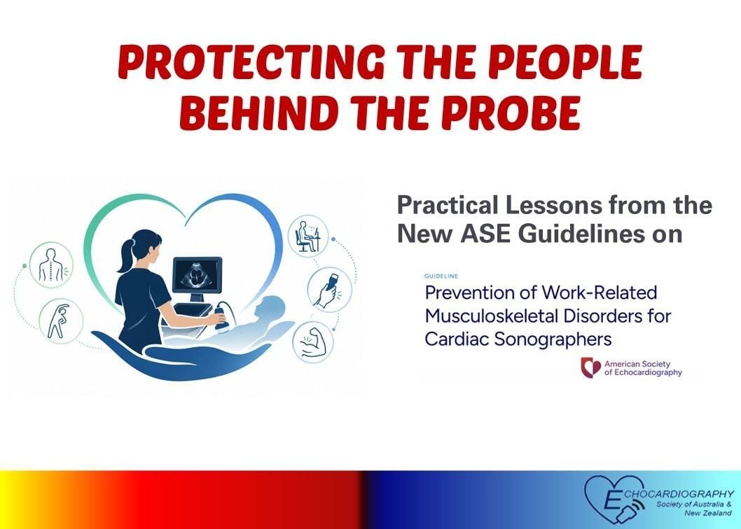 New ASE Guidelines on Preventing Work-Related Musculoskeletal Disorders for Cardiac Sonographers New ASE Guidelines on Preventing Work-Related Musculoskeletal Disorders for Cardiac Sonographers