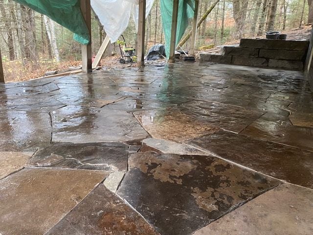 Project in Process: Flagstone patio coming together