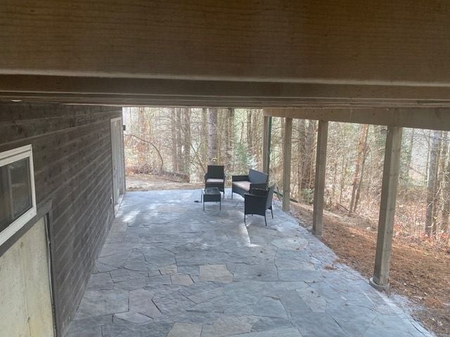 flagstone patio complete