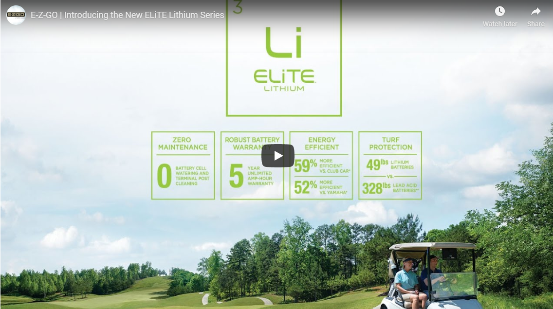 Youtube Video Screen of ELiTE Lithium Ion