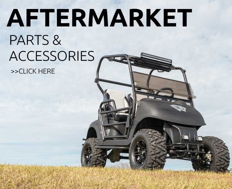 golf vehicle enhanced with aftermarket parts and accessories