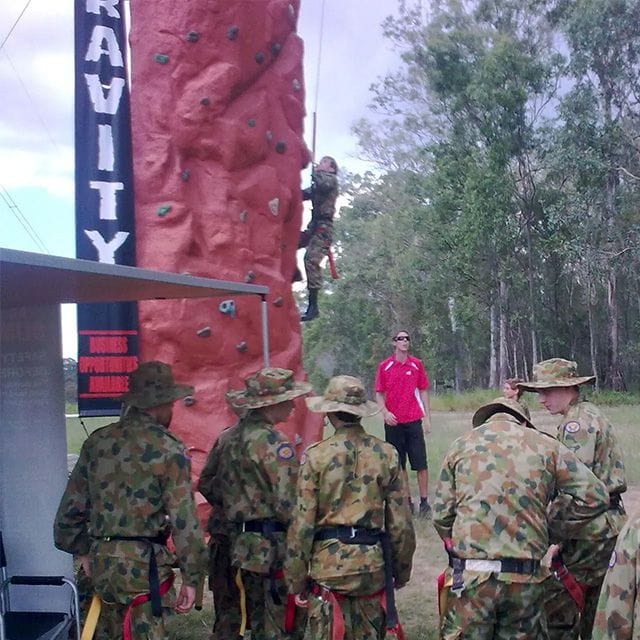 Army Rock Wall Training