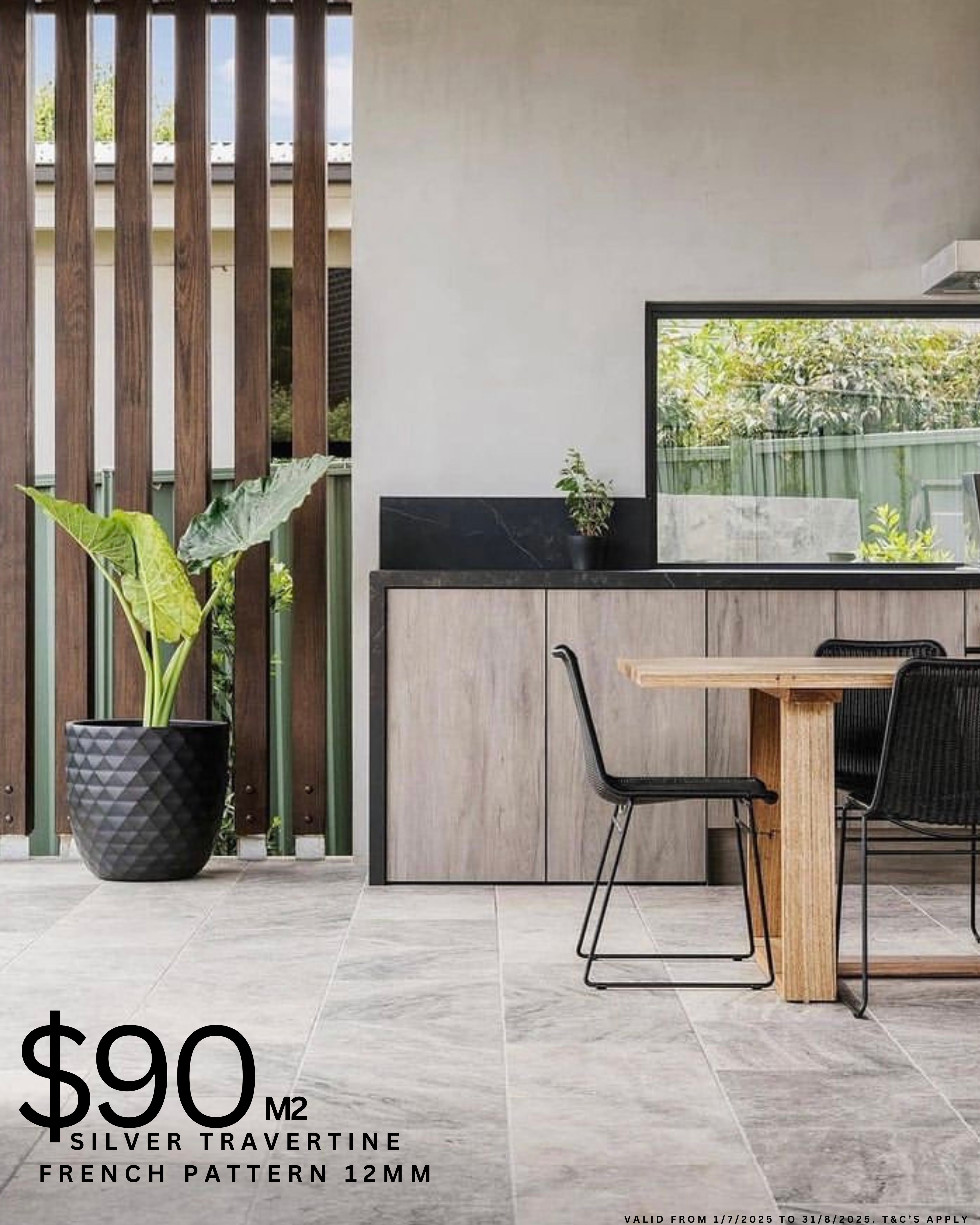 Travertine classic tumbled Melbourne