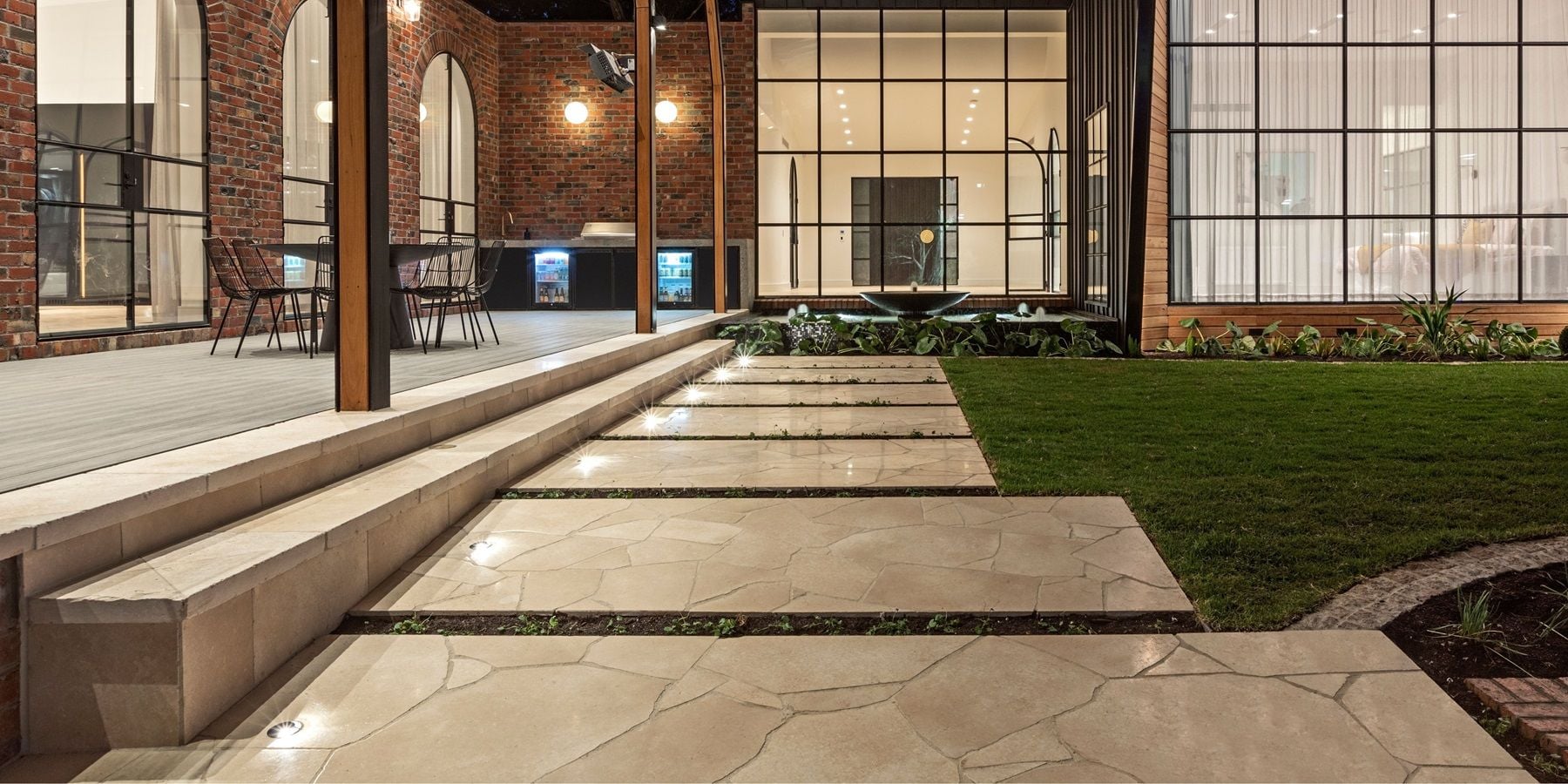 Use natural stone pavers that will last a lifetime.