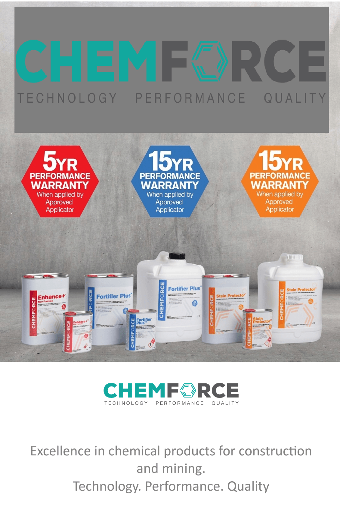 Excellence in chemical products for construction and mining. Get familiar with our products. Impregnating Sealers, Tile & Stone Protection, Concrete Polishing.