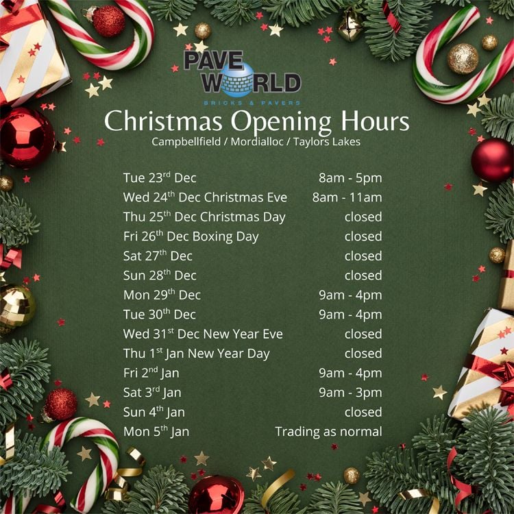 Christmas Opening Hours