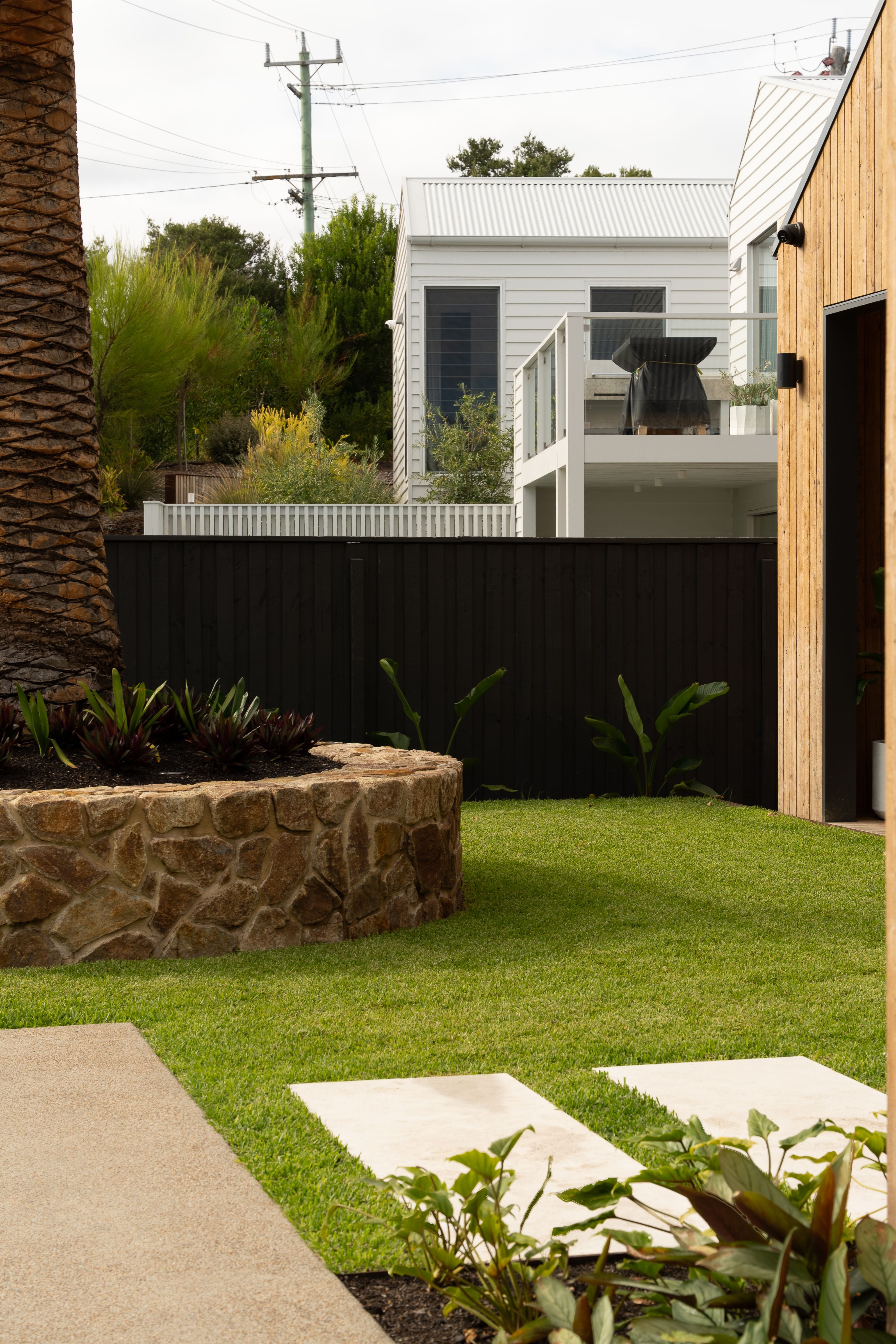 Classic Travertine Pavers + Colorado Wall Cladding