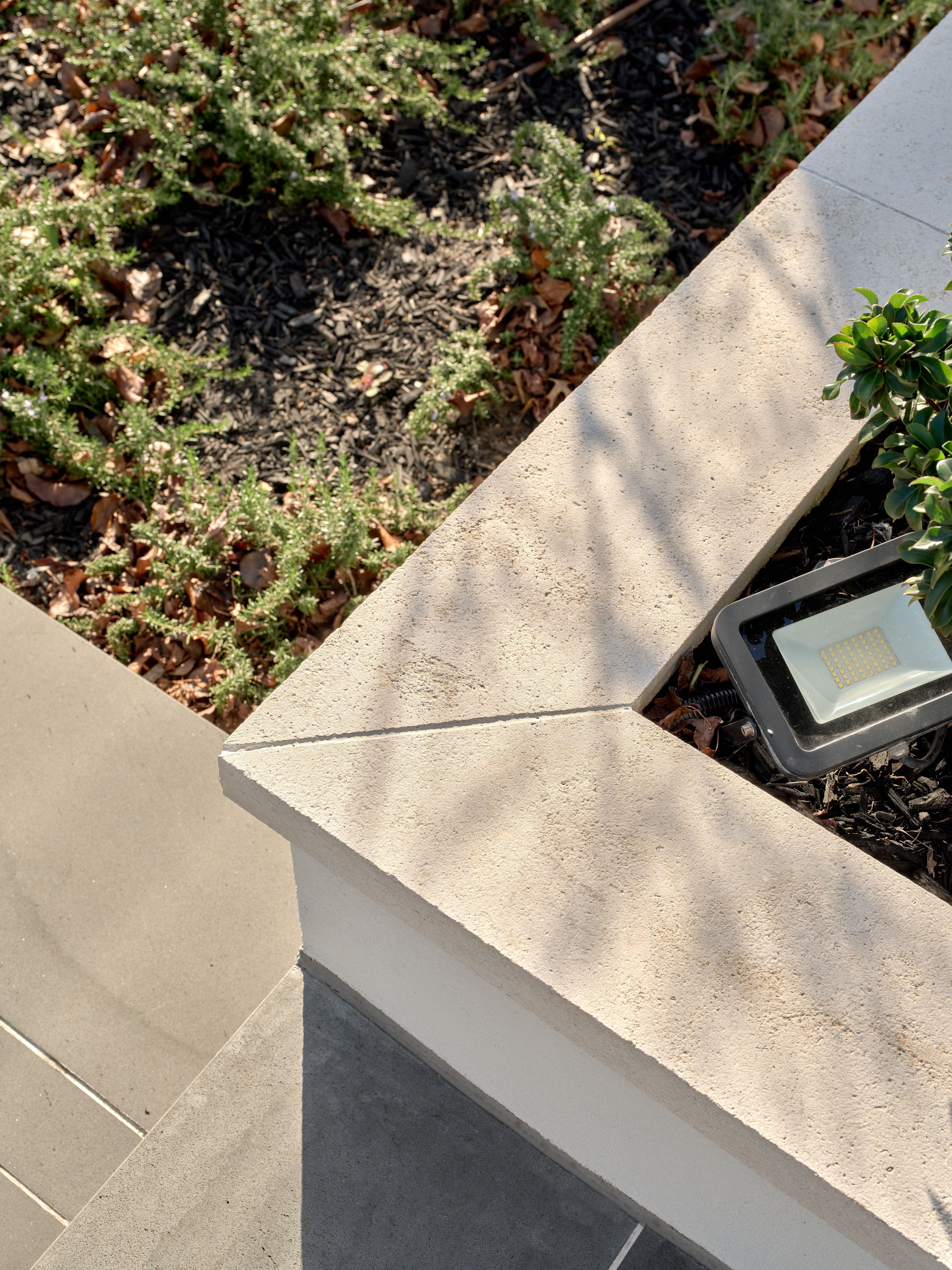 Midnight Bluestone Steps + Patara Limestone Capping