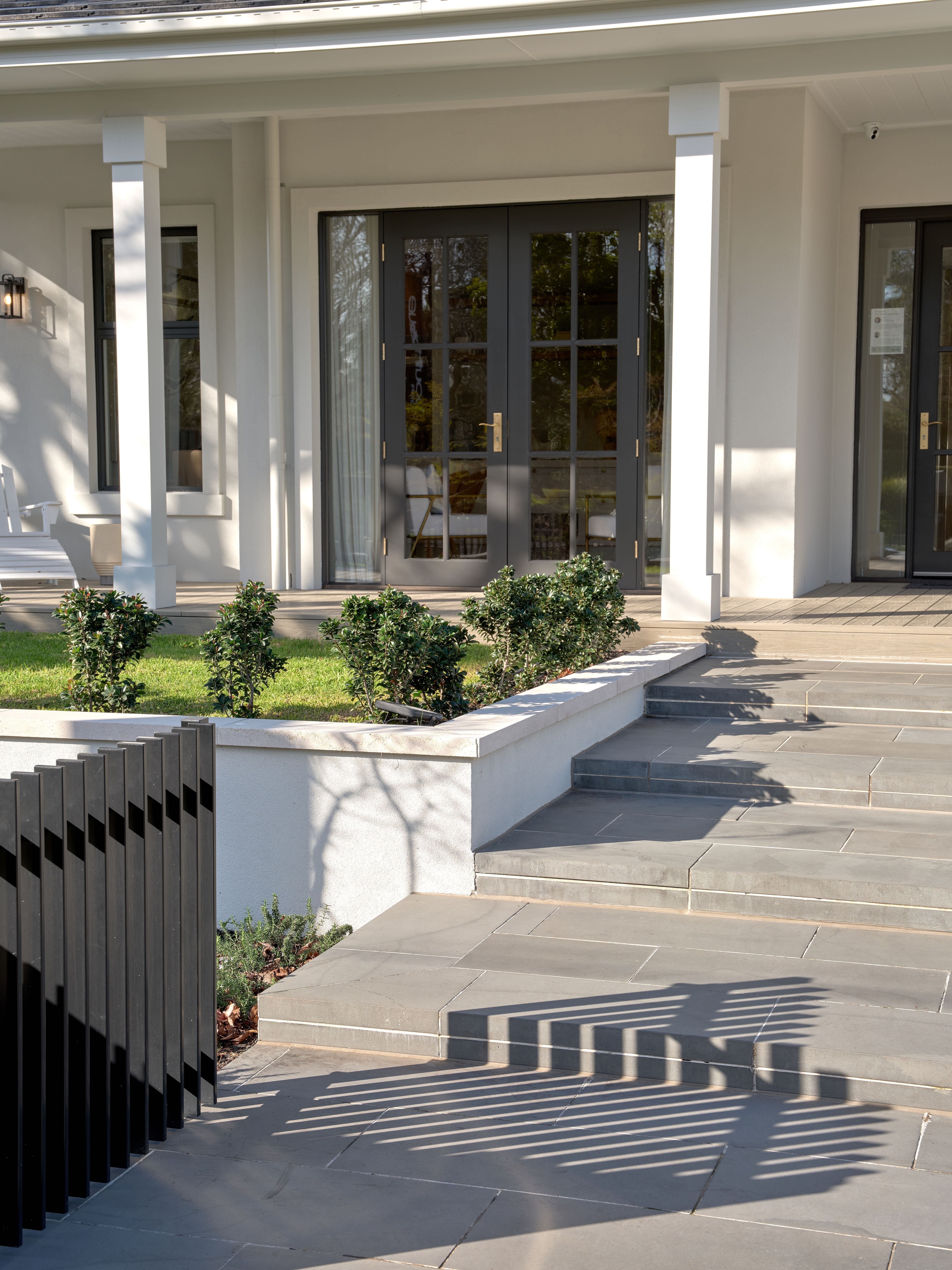 Midnight Bluestone Steps + Patara Limestone Capping