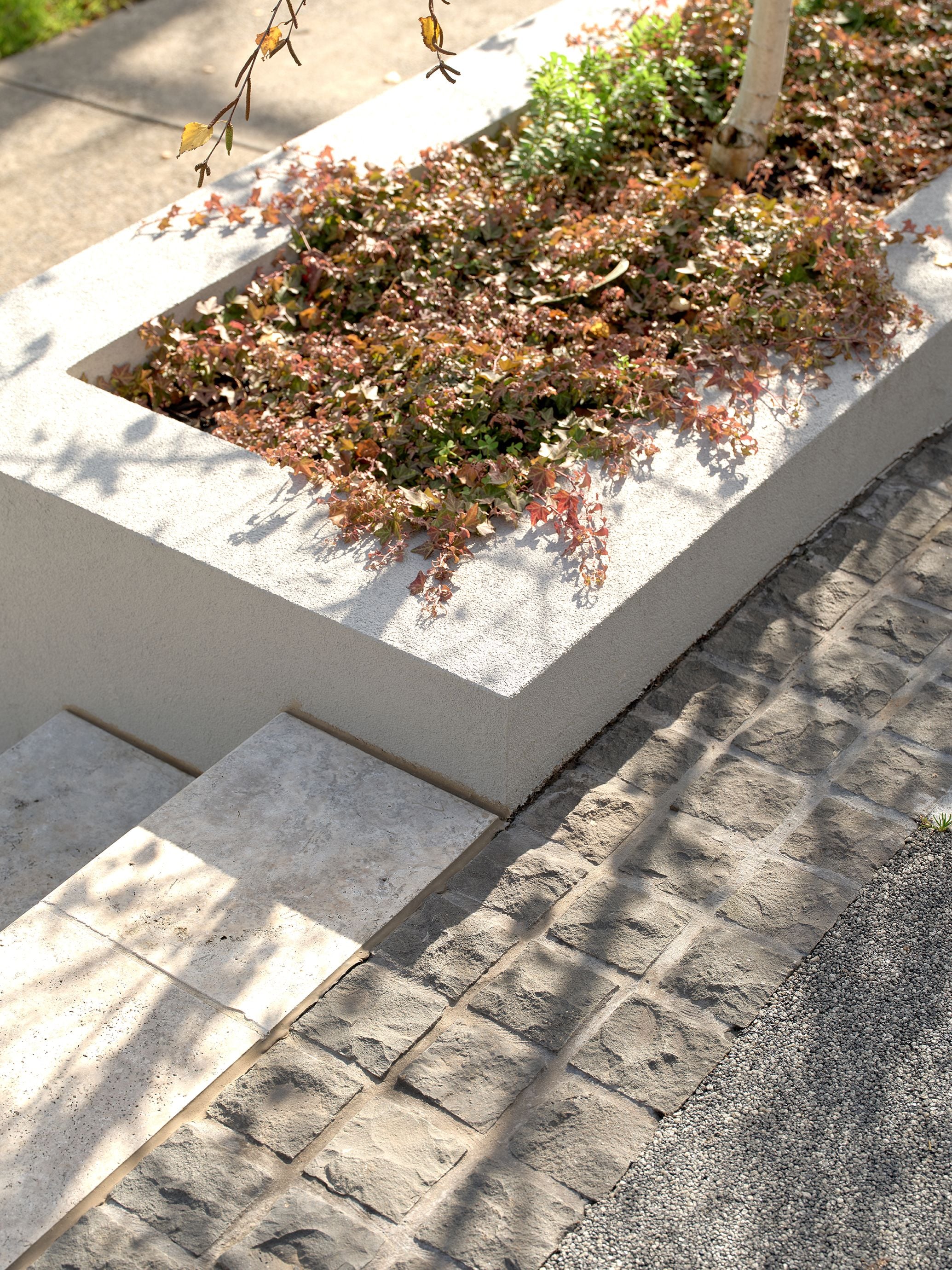 Midnight Bluestone Steps + Patara Limestone Capping