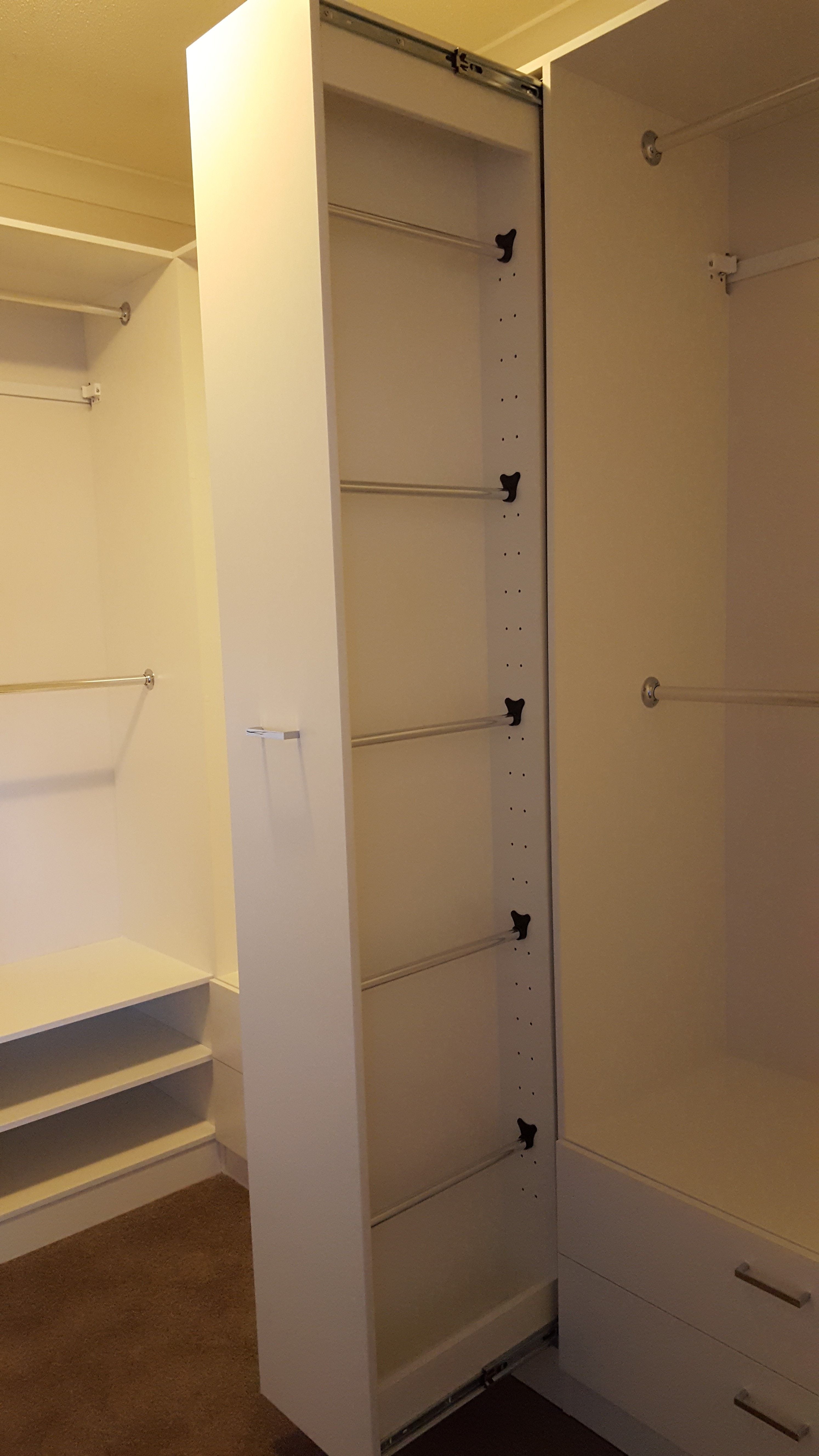 Pull out scarf cabinet (open)