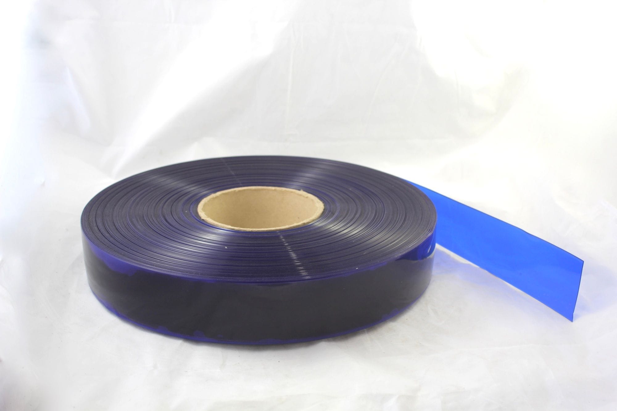 1.5mm thick x 75mm wide x 100 metres Blue PVC Normal Grade (Weight 14Kg)