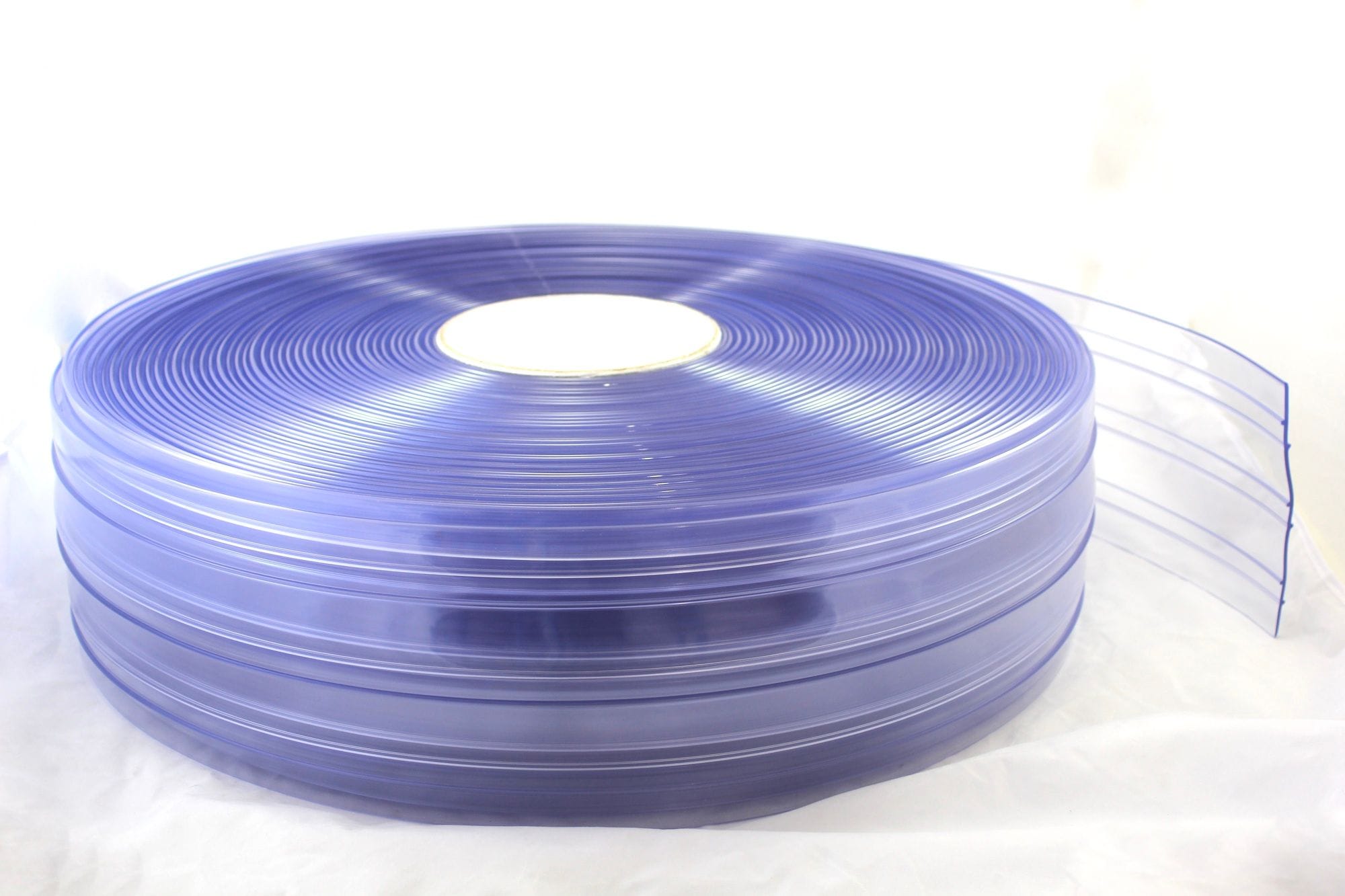 3mm thick x 150mm wide x 50 metres Clear Ribbed PVC Normal Grade (Weight 27Kg)