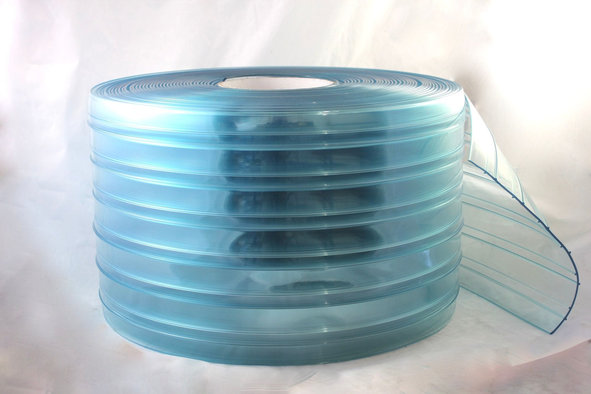 3mm thick x 300mm wide Clear Ribbed PVC Freezer Grade x PM