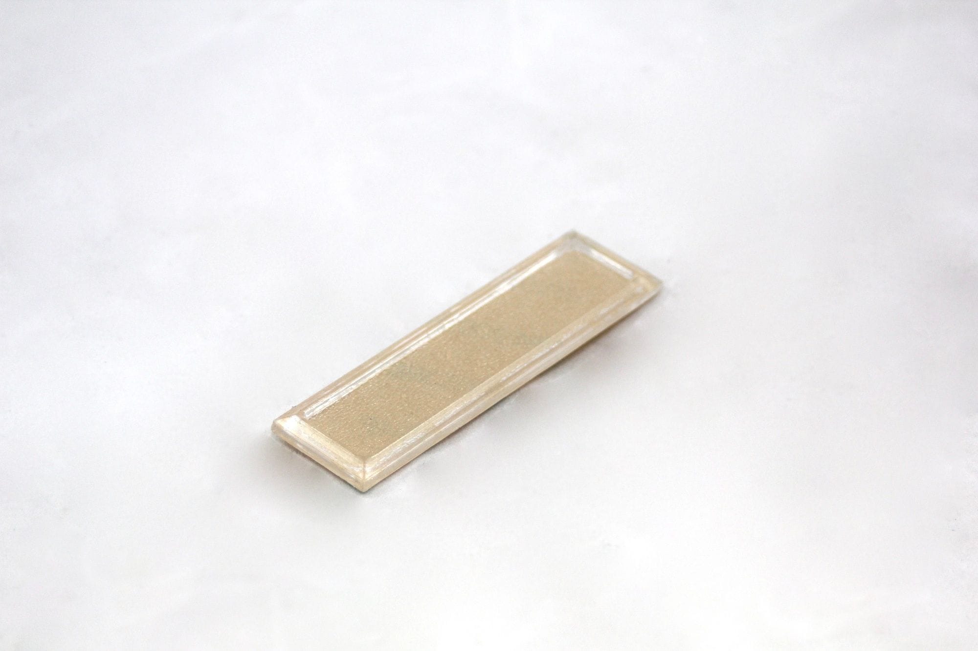 70mm x 20mm x 3mm Clear Stick on Finger Slotted Handles