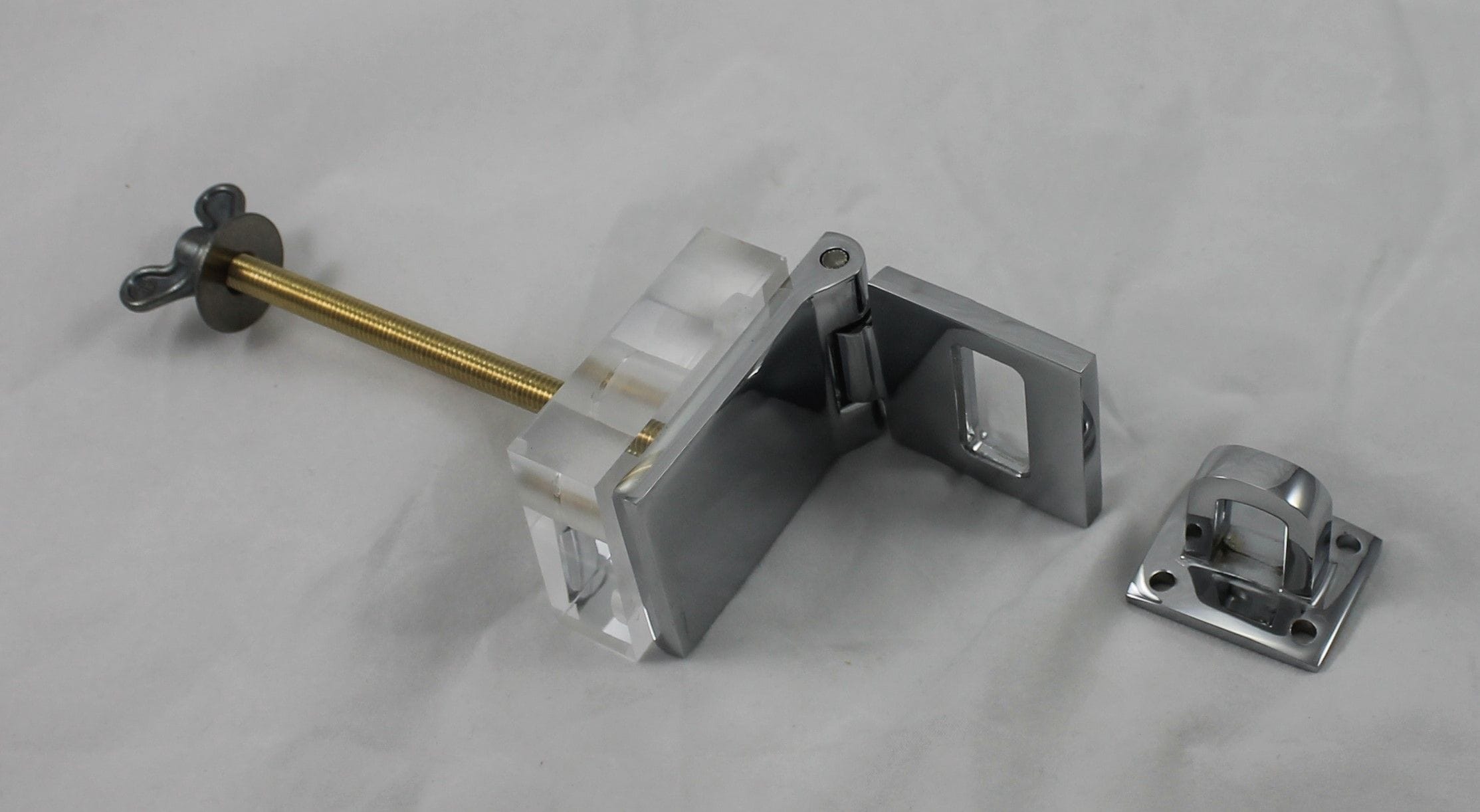 Hasp & staple door lock assembly for 100mm panel