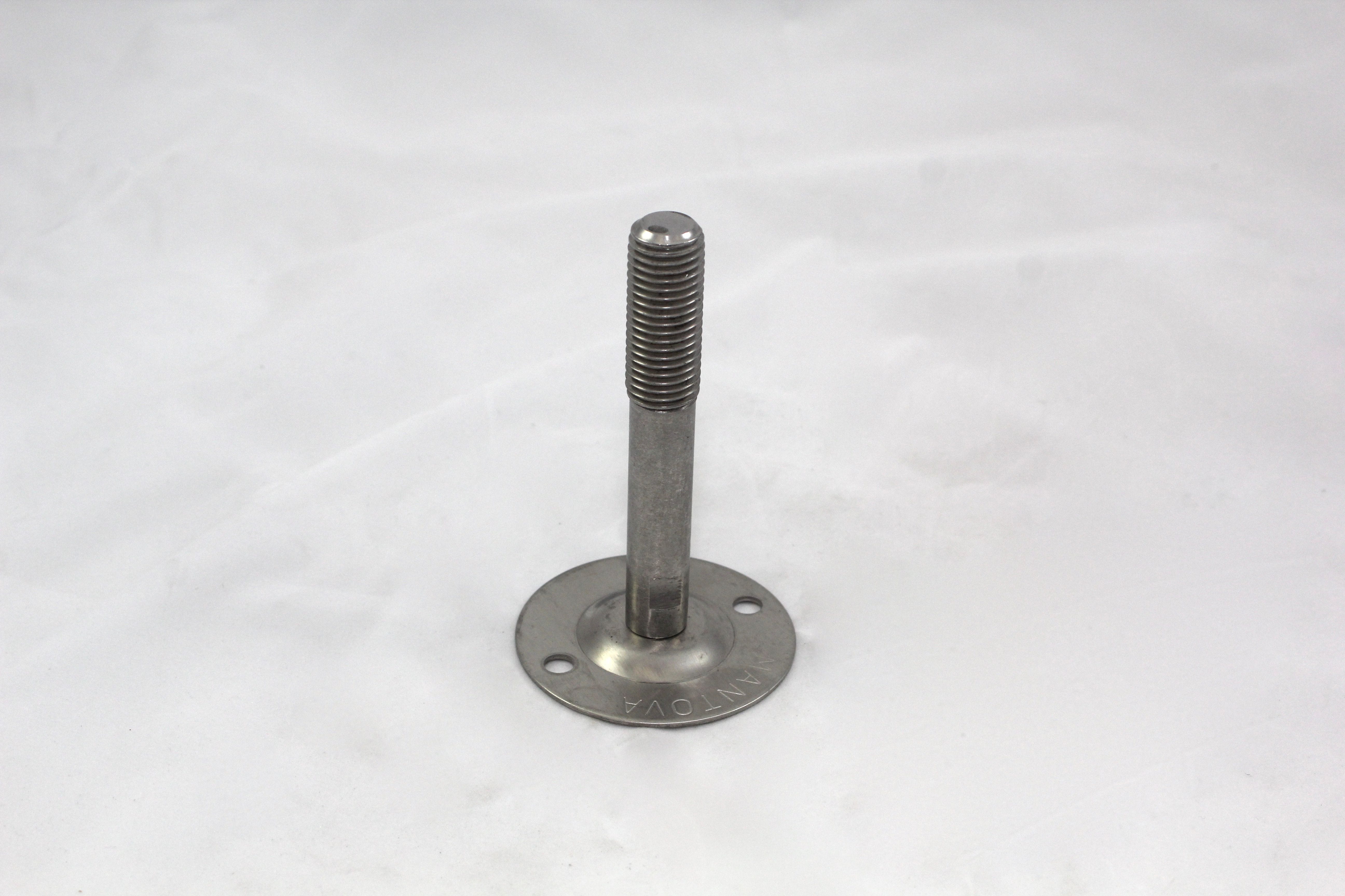 Stainless Steel Disc Foot 16mm thread x 105mm Stem x 65mm Disc