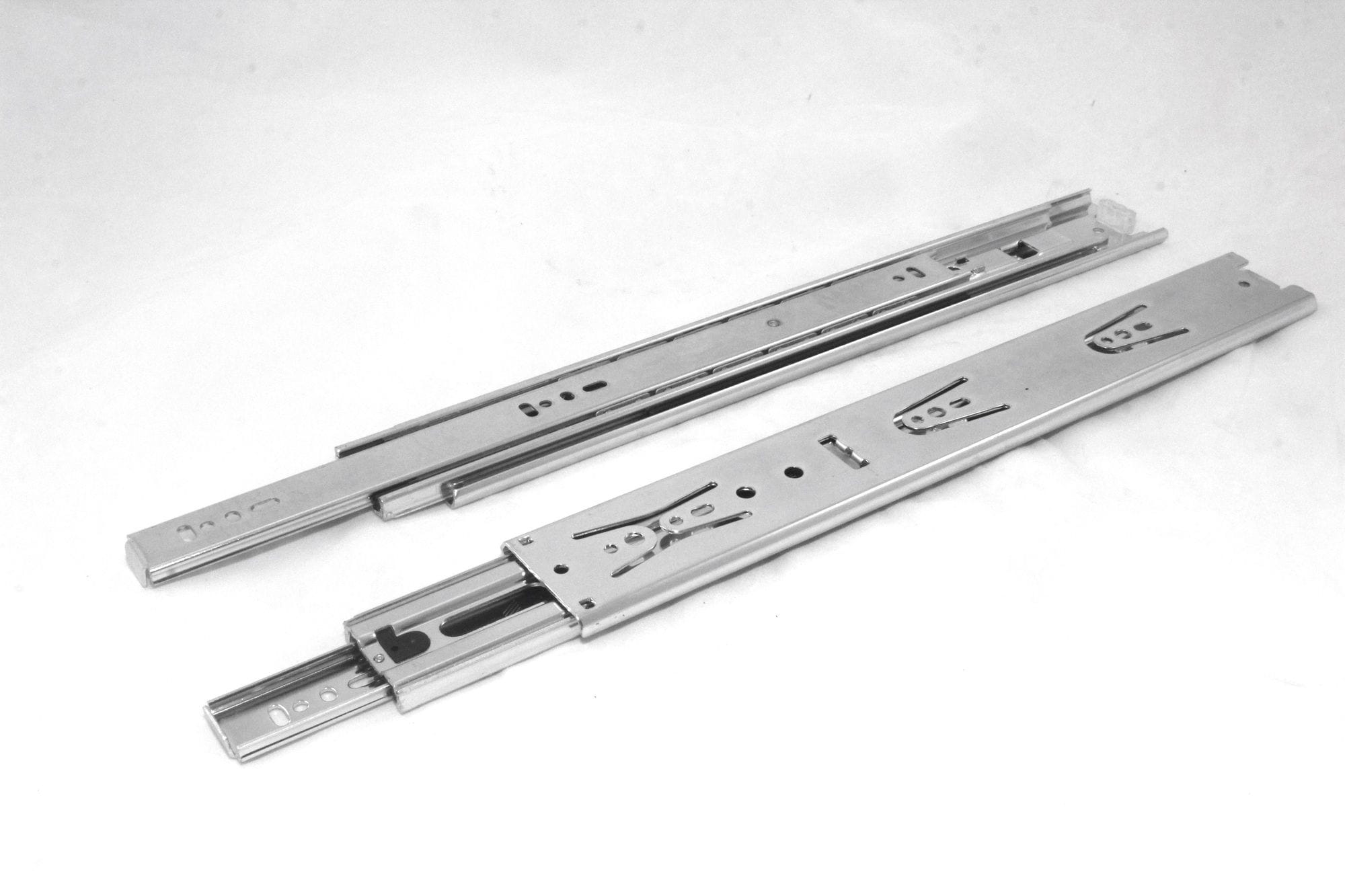 2x Hettich Chrome Drawer Slides 350mm L x 49.7mm H x 12.7mm W