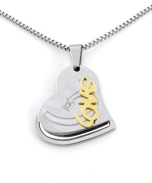 Related Image Contemporary Heart "Love" Pendant