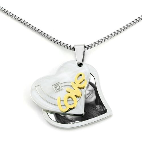 Related Image Contemporary Heart "Love" Pendant