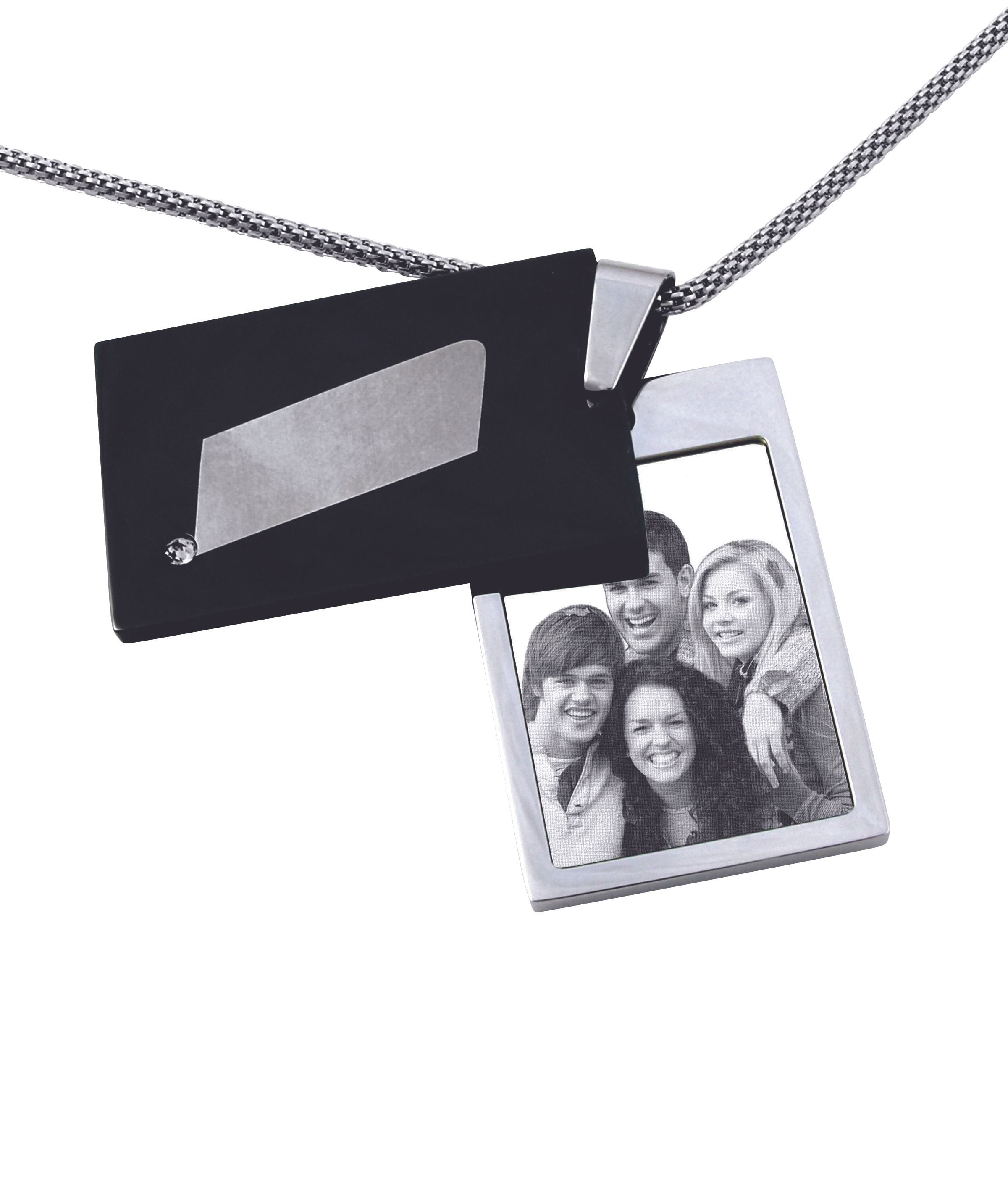 Contemporary Rectangle "Black Cover" Pendant