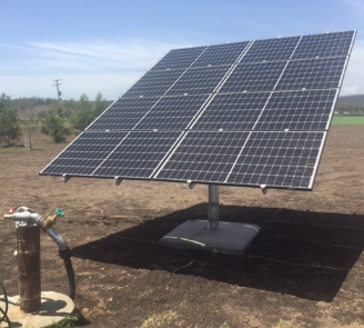 Solar Bore Pump set up in the sun