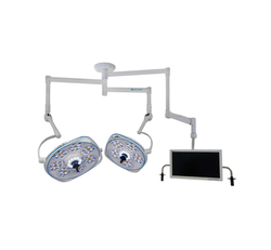 Dual, Variable-Focus 30/24 Inch LED Surgical Lighting Fixture with Monitor Arm