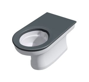 Anti-Ligature, Anti-Vandal Solid Surface Back to Wall Toilet Pad - Integrated Seat