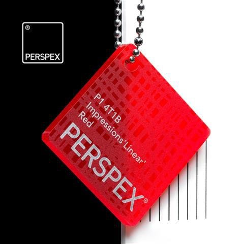 Impressions 'Linear' Red Perspex