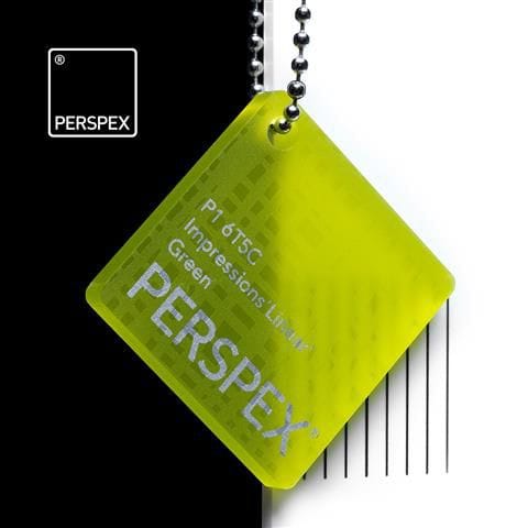 Impressions 'Linear' Lime Green Perspex