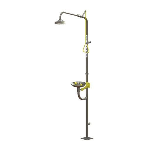 Combination Emergency Shower and Eye Wash Hand Operated - Stainless Steel