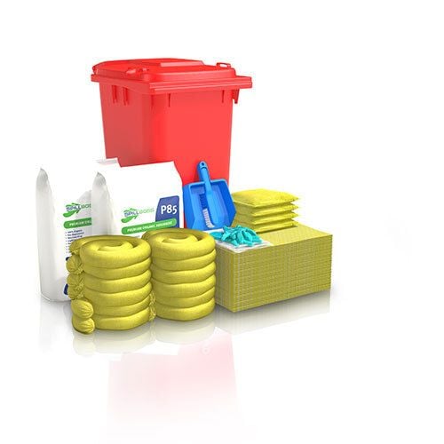 240 ltr Standard Hi-Vis (Chemical) Wheelie Bin Spill Kits