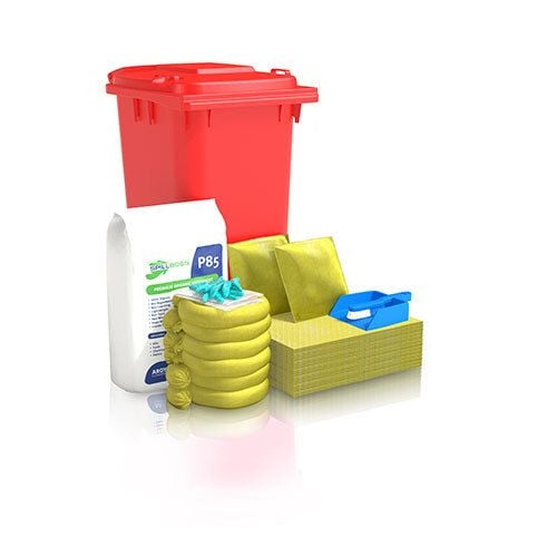 120 ltr Standard Hi-Vis (Chemical) Wheelie Bin Spill Kit Refill