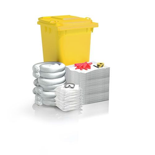 120 ltr Low Dust Oil & Fuel Wheelie Bin Spill Kit Refill