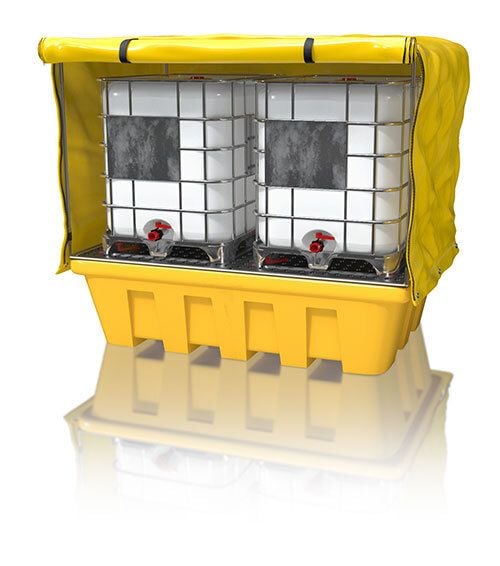 Weatherproof Dual IBC Bund Frame & Cover