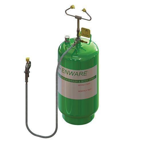 45 ltr Portable Eye & Body Wash System - Air Pressurised Stainless Steel Tank