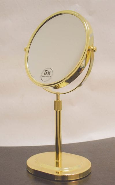 5x  Magnification Gold Vanity Mirror