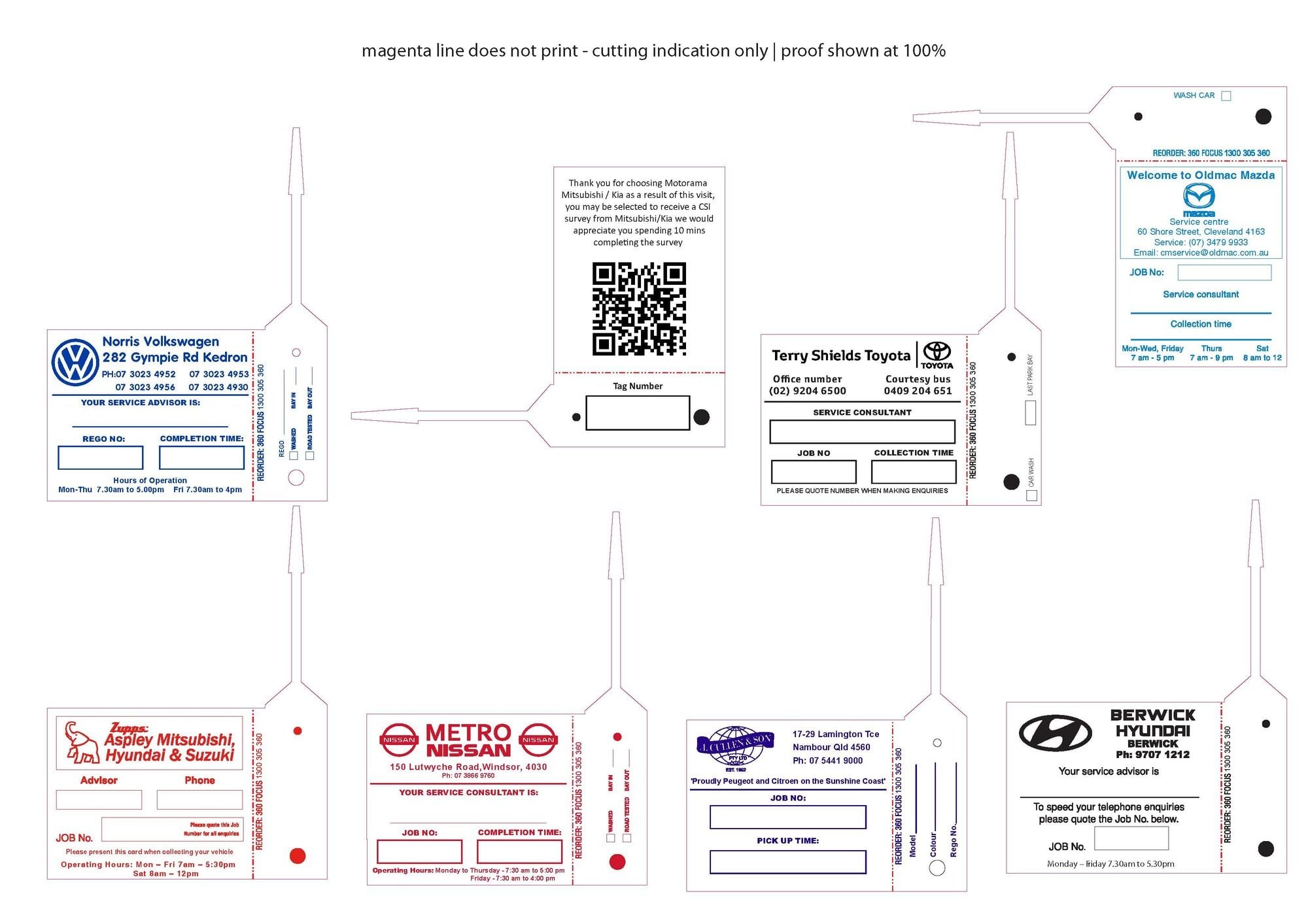 Personalised Service Tags