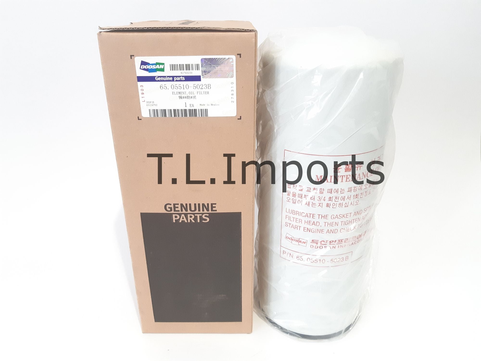 Doosan Cartridge Oil Filter - DX420LC