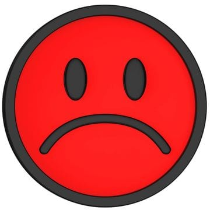 Red Smilry Face - not comfortable spacing