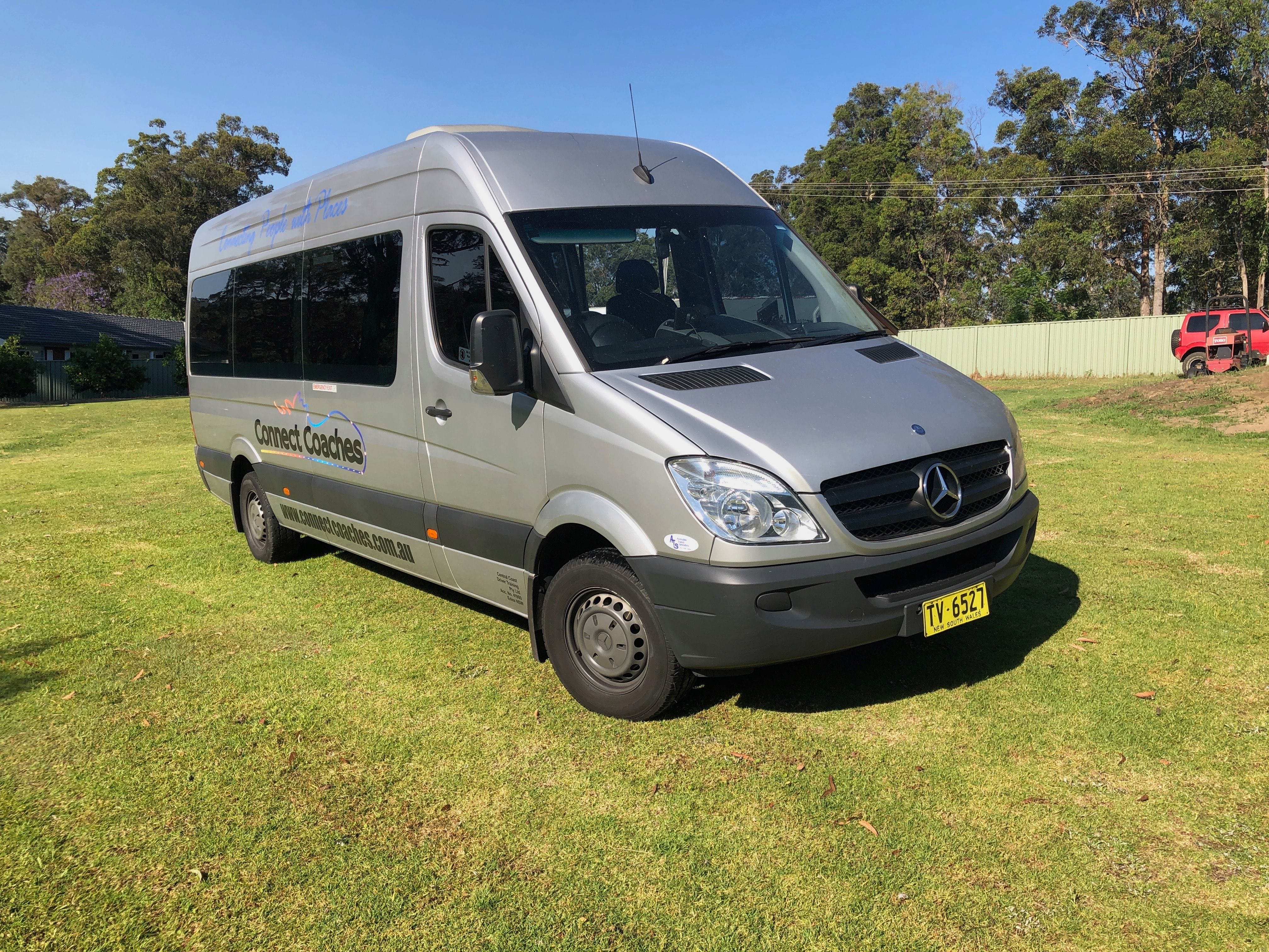 Connect Coaches 15 Seated LWB Mercedes Benz Mini Coach avaliable for school Charters
