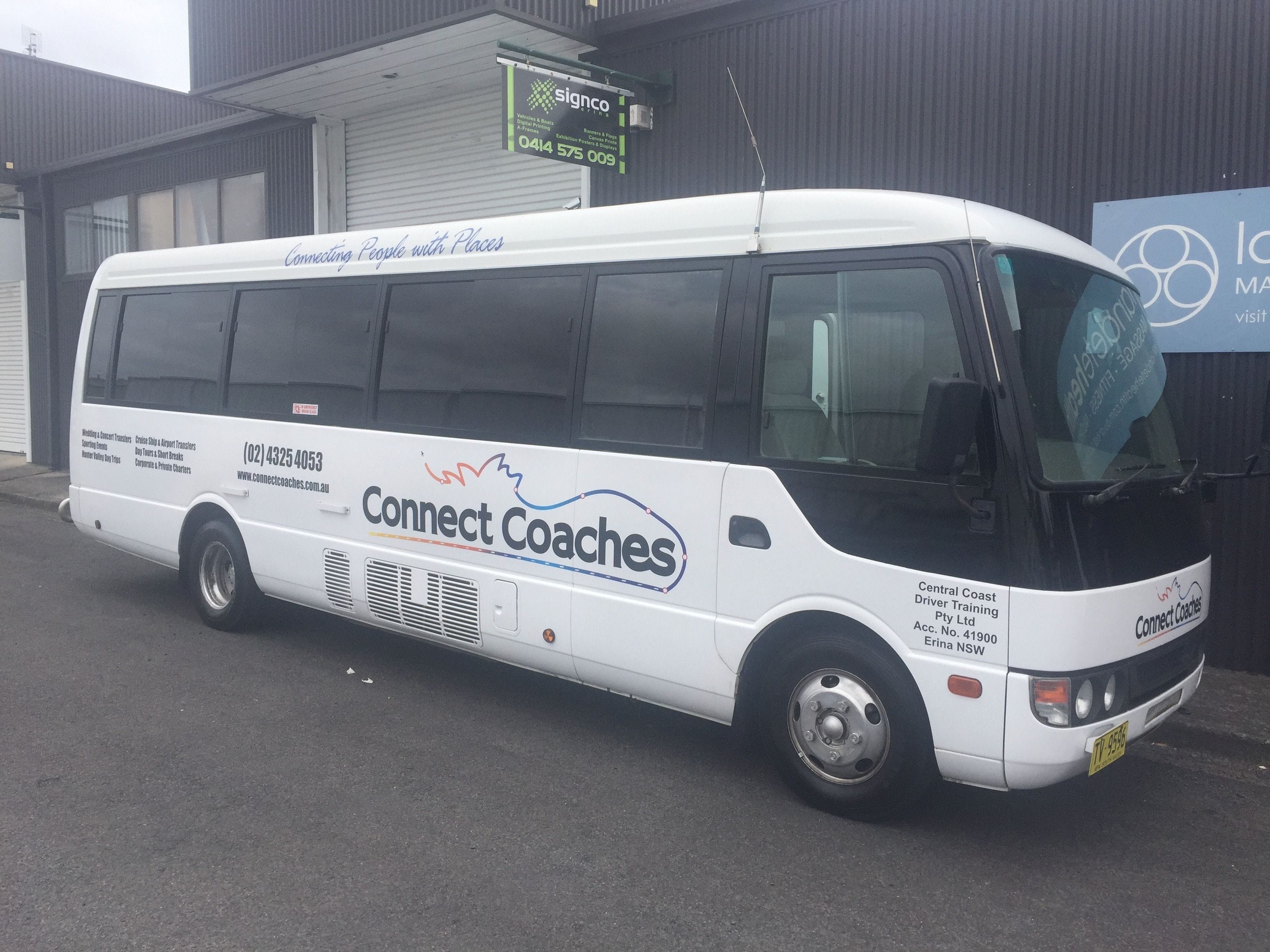 Conect Coaches 24 Seated Mitsubishi Rosa Vehicle Available for Light Rigid Training