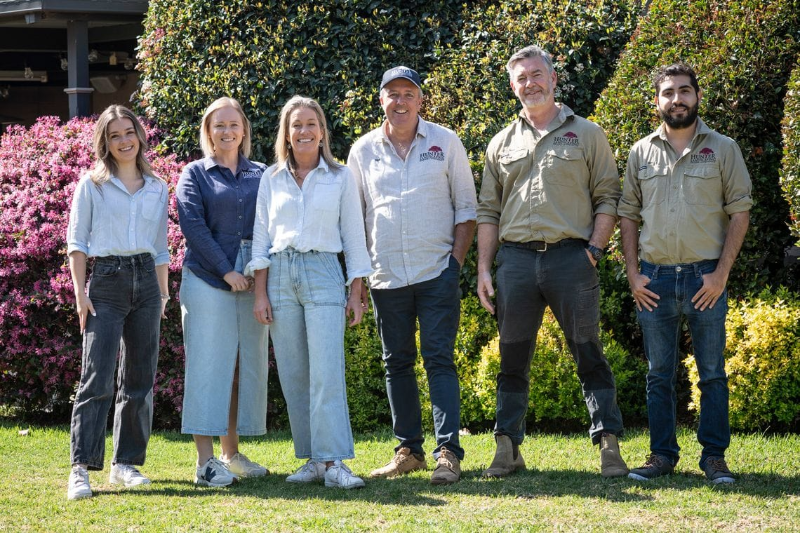 Hunter Landscaping Office & Management Team outside in garden