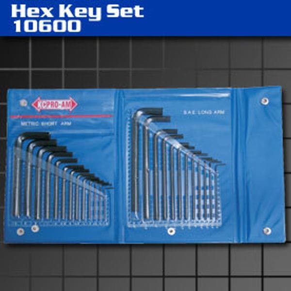 Hex Key Set Metric & AF 25 Piece