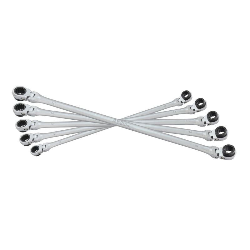 Spanner Set Ratcheting Flex Ring 5 Piece Spanner Set Ratcheting Flex Ring 5 Piece