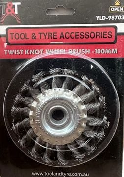 T&T Twist Knot Wheel Brush - 100mm
