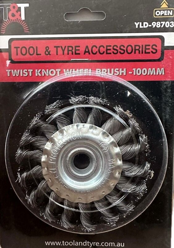 T&T Twist Knot Wheel Brush - 100mm T&T Twist Knot Wheel Brush - 100mm