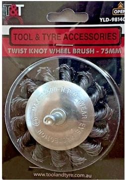 T&T Twist Knot Wheel Brush - 75mm