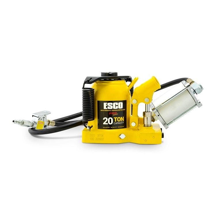 ESCO Pro Series 20 Ton “Shorty” Air Hydraulic Bottle Jack ESCO Pro Series 20 Ton “Shorty” Air Hydraulic Bottle Jack